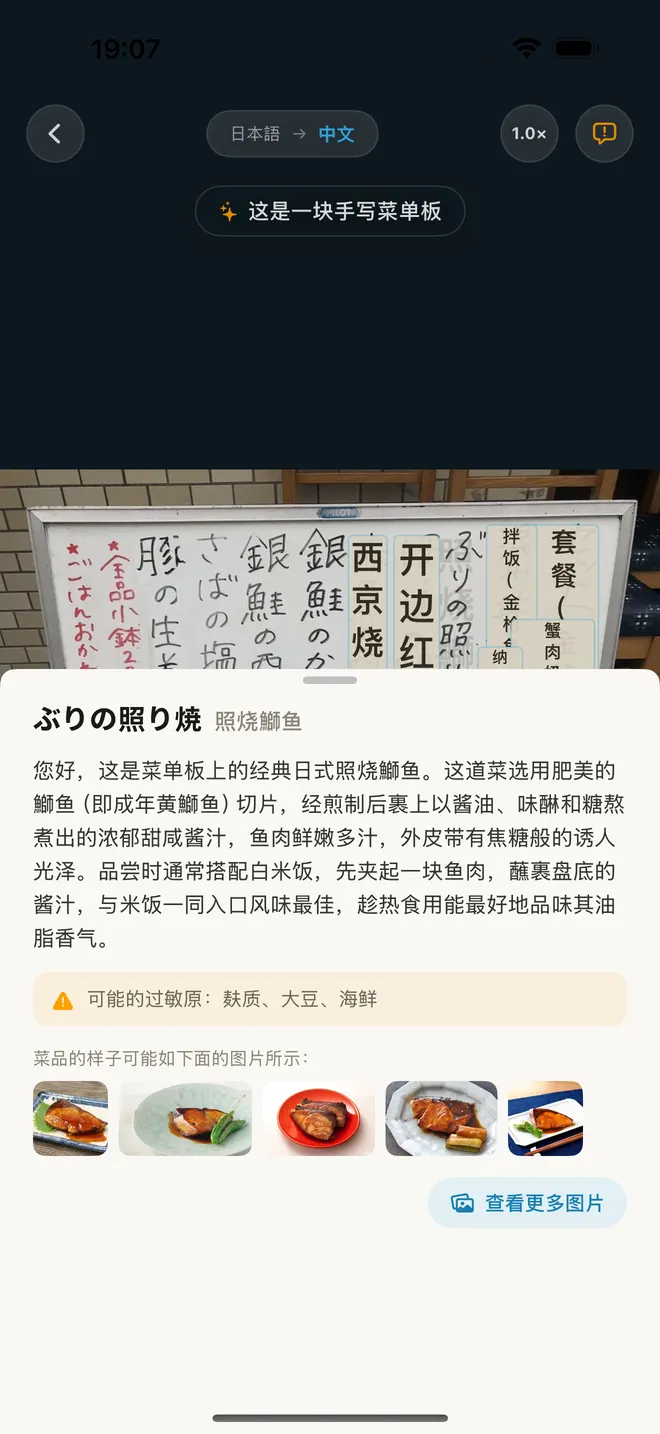 菜品详情：介绍、过敏原和参考图片